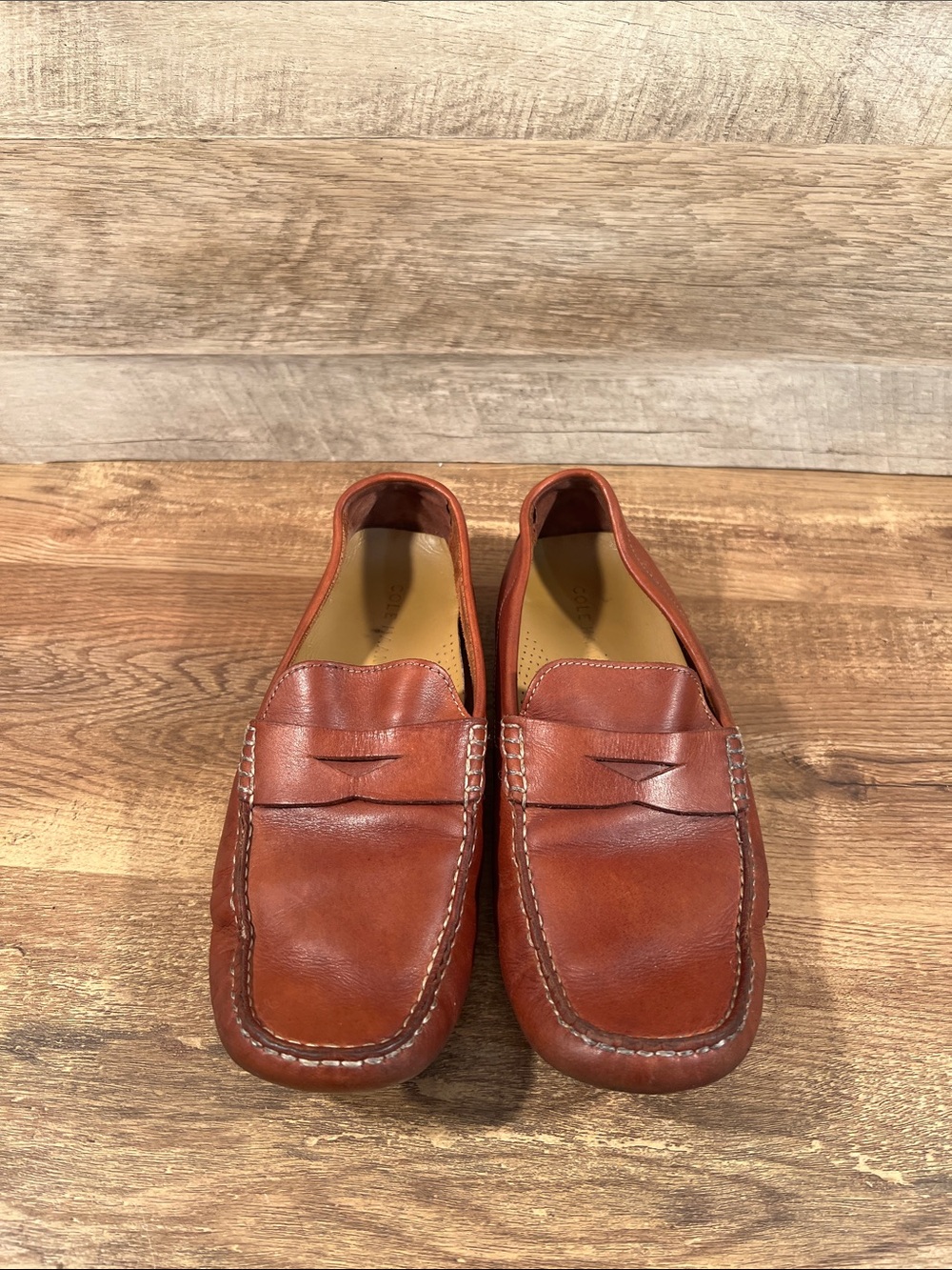 Cole Haan Men's Howland Penny Loafer Driving Shoes in Chestnut